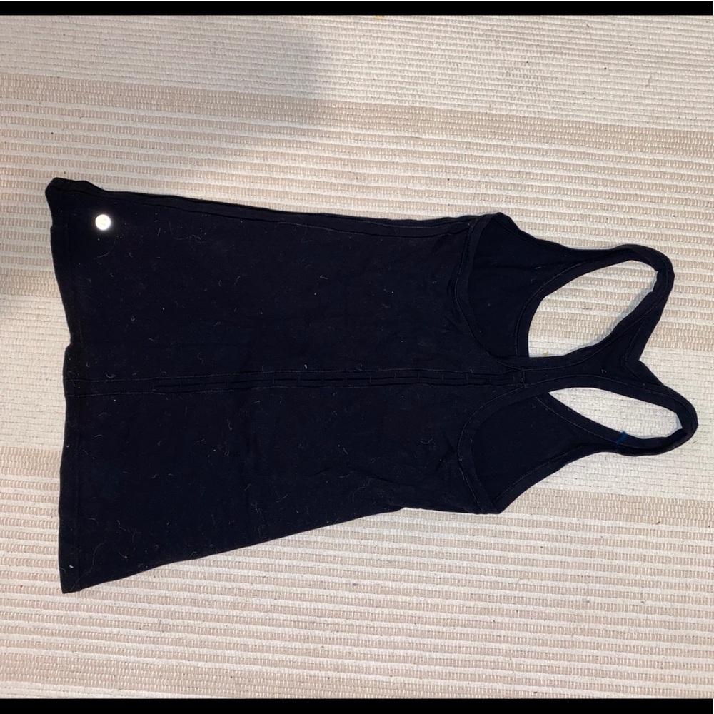Black Razorback Lululemon workout top. - Picture 2 of 2
